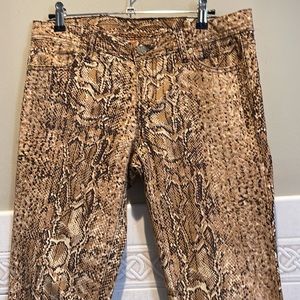 Like New Tory Burch Snake Skin Jeans 28